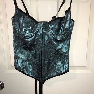 Emerald Green Satin Bustier Corset